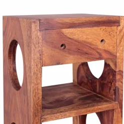 Wohnen Esszimmerschränke*Flaschenregal Hoslo aus Massivholz Sheesham