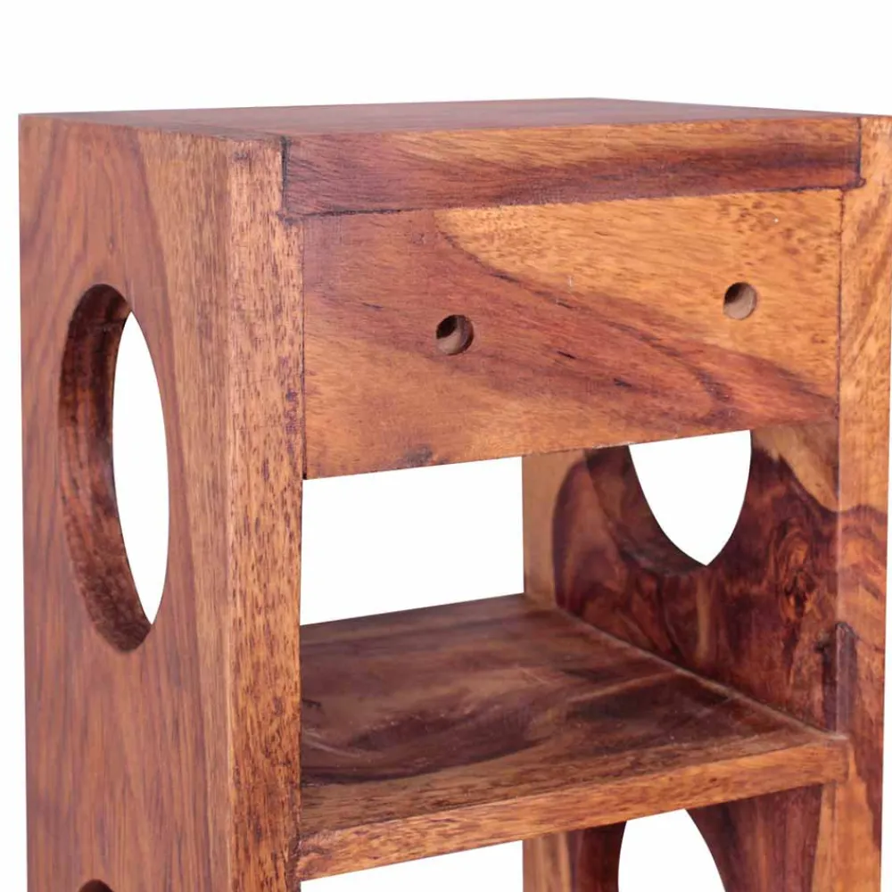 Wohnen Esszimmerschränke*Flaschenregal Hoslo aus Massivholz Sheesham