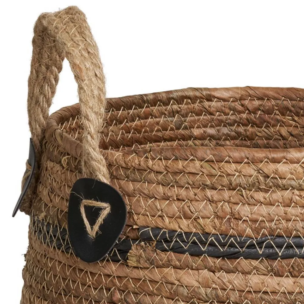 Wohnen Flechtkorb Set aus Bananenblatt - Avocado (zweiteilig)