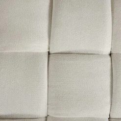 Wohnen Flechtoptik Polsterbank in Cremeweiß - Vignus