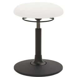 Wohnen Flexibler Bürohocker in Weiß Kunstleder - Puerto