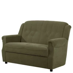 Wohnen Sofas|Sofa*Flockstoff Couch in Dunkelgrün - Ramira