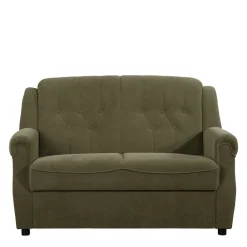 Wohnen Sofas|Sofa*Flockstoff Couch in Dunkelgrün - Ramira