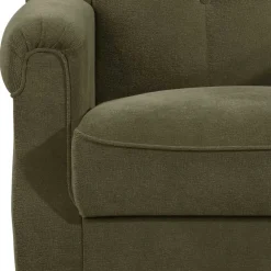 Wohnen Sofas|Sofa*Flockstoff Couch in Dunkelgrün - Ramira