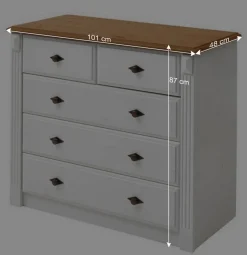 Wohnen Flürmöbel Oradea in Weiß (zweiteilig)