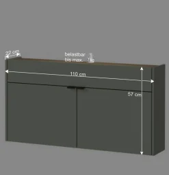 Wohnen Flur Hängeschrank & Garderobe & Spiegel - Point (dreiteilig)