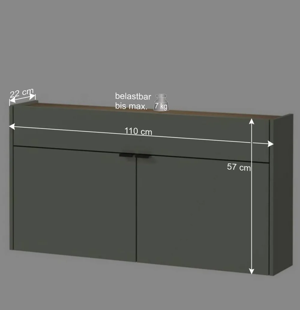 Wohnen Flur Hängeschrank & Garderobe & Spiegel - Point (dreiteilig)