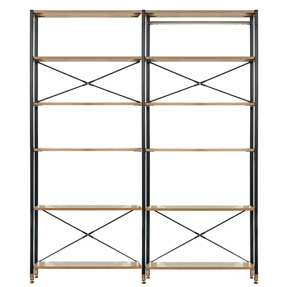 Wohnen Flur Industrialregal in Schwarz & Akazie - Special