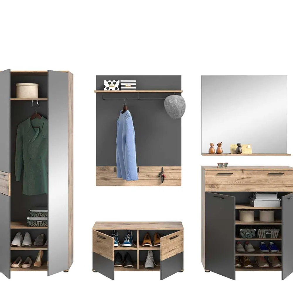 Wohnen Flur Möbelprogramm als Set - Catamaron (fünfteilig)