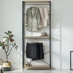 Wohnen Flur Regal Garderobe mit zwei Kleiderstangen - Vilettra