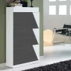 Wohnen Schuhschränke*Flur Schuhkipper in Weiß & Schwarzgrau - Vimal