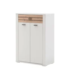 Wohnen Schuhschränke*Flur Vertiko in Lichtgrau mit Wildeiche - Ballina