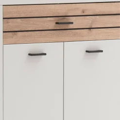 Wohnen Schuhschränke*Flur Vertiko in Lichtgrau mit Wildeiche - Ballina