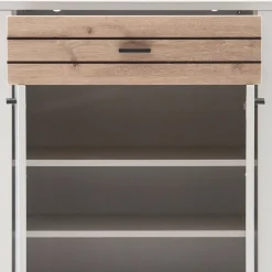 Wohnen Schuhschränke*Flur Vertiko in Lichtgrau mit Wildeiche - Ballina