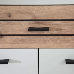 Wohnen Schuhschränke*Flur Vertiko in Lichtgrau mit Wildeiche - Ballina