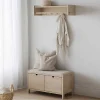 Wohnen Flurbank & Hängegarderobe Set - Pluta (zweiteilig)