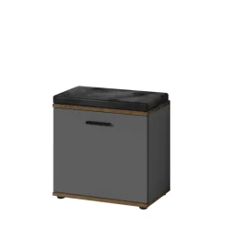 Wohnen Schuhschränke*Flurbank in Anthrazit und Altholz Optik - Vlatu