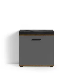 Wohnen Schuhschränke*Flurbank in Anthrazit und Altholz Optik - Vlatu