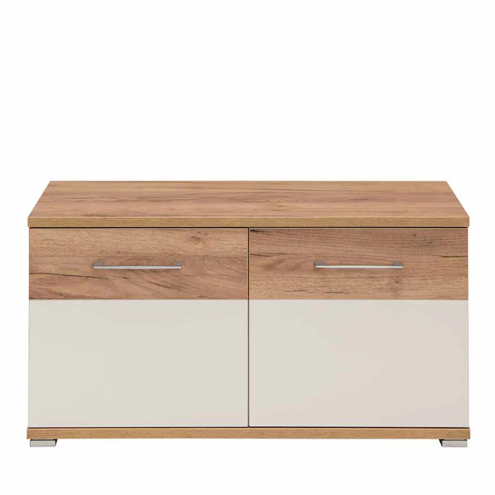 Wohnen Sitzbank|Esszimmerbänke*Flurbank Vicanossa in Weiß Eiche