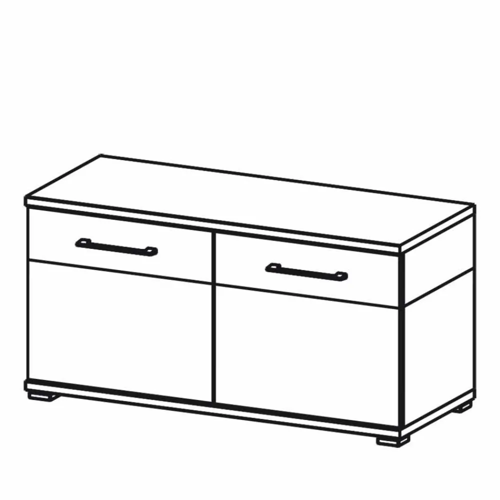 Wohnen Sitzbank|Esszimmerbänke*Flurbank Vicanossa in Weiß Eiche