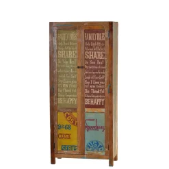 Wohnen Flureinrichtung aus Recyclingholz - Creek (vierteilig)