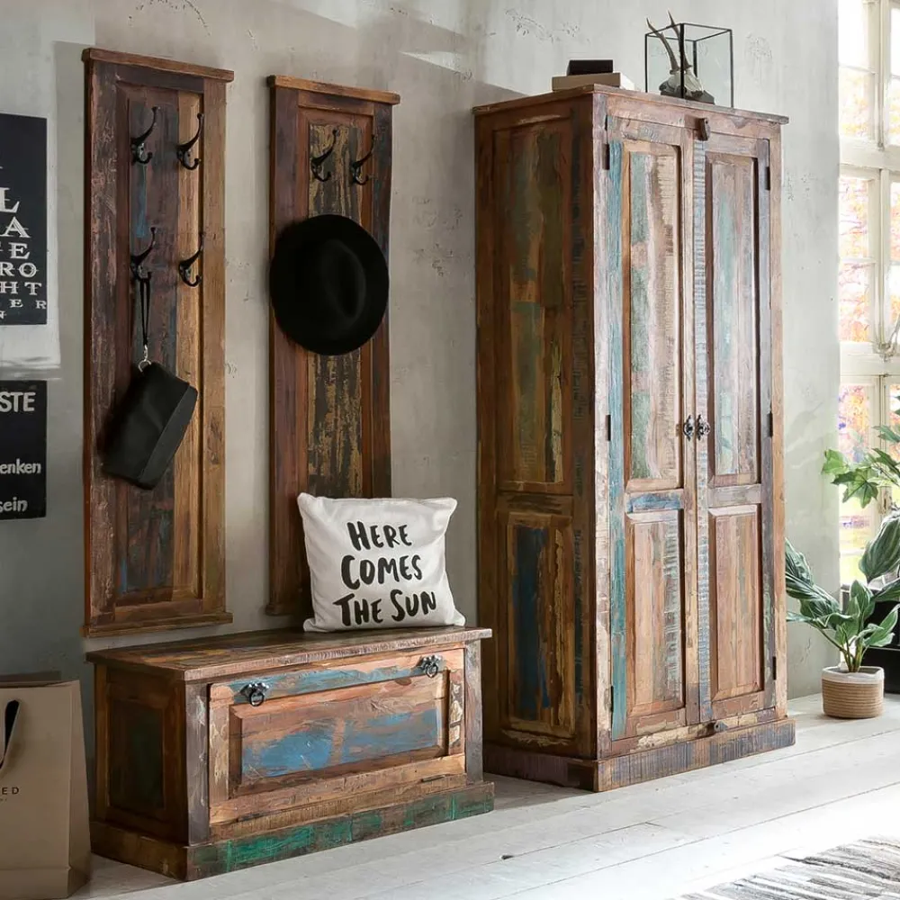 Wohnen Diele Komplett|Shabby Chic Möbel*Flureinrichtung im Shabby Chic - Jamaica (vierteilig)