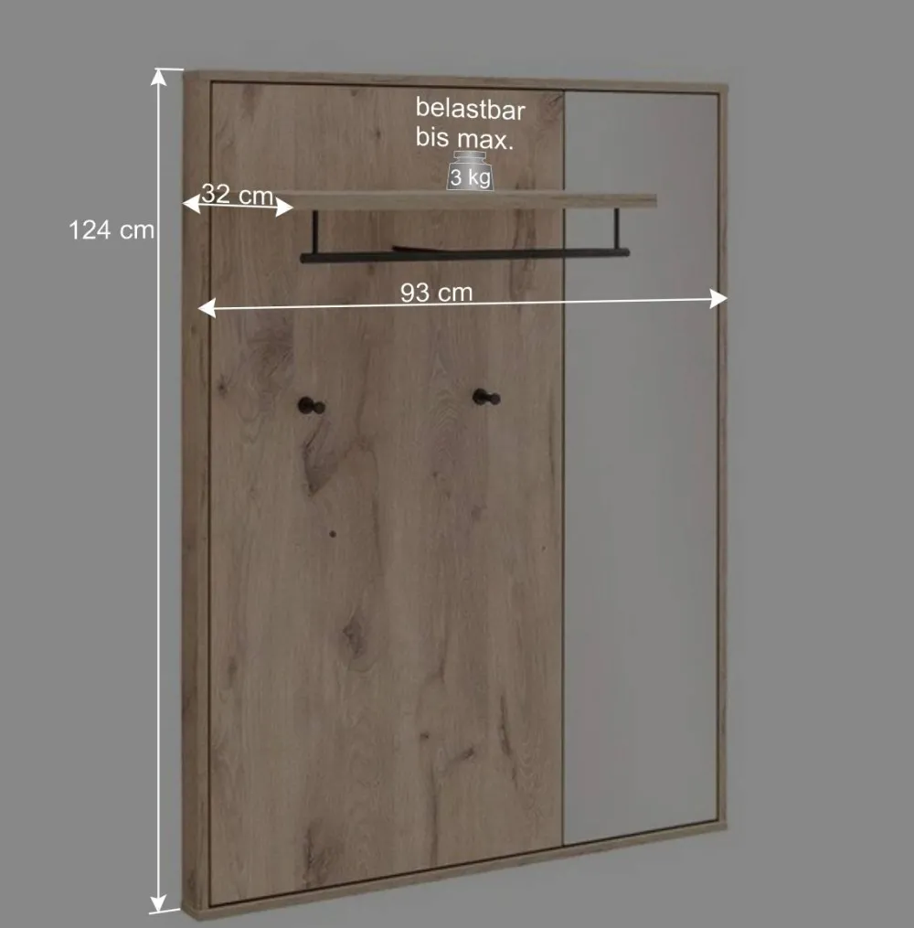 Wohnen Flureinrichtung Komplettset modern - Vapposia (vierteilig)