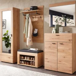 Wohnen Flureinrichtung Komplettset in Natur - Cymbal (fünfteilig)