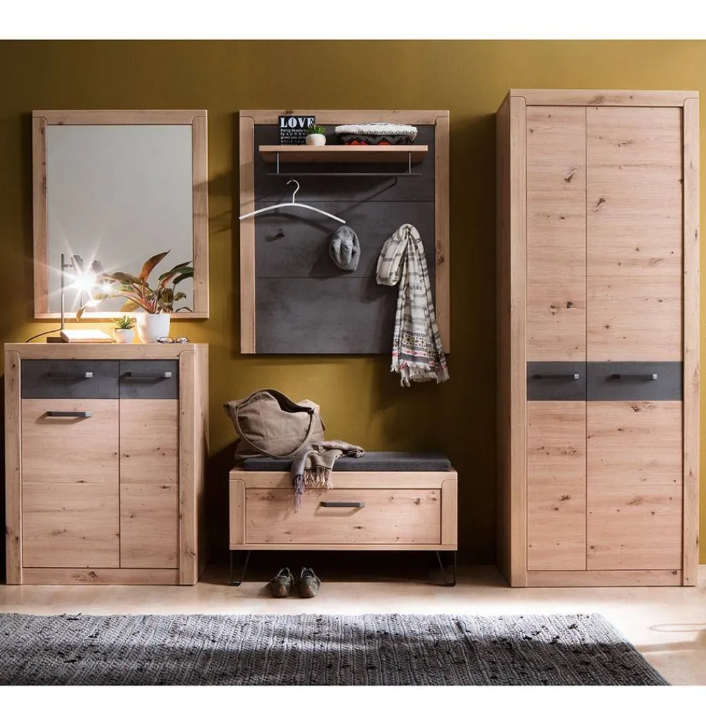 Wohnen Flureinrichtung Komplettset modern - Carry (fünfteilig)