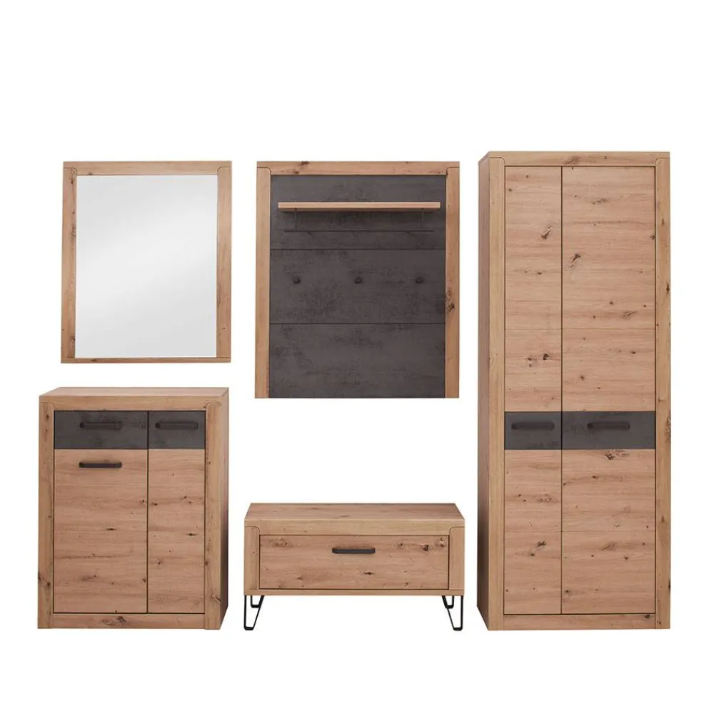 Wohnen Flureinrichtung Komplettset modern - Carry (fünfteilig)