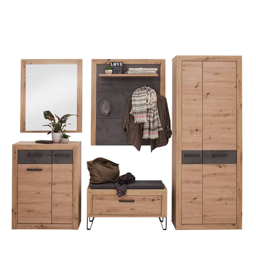 Wohnen Flureinrichtung Komplettset modern - Carry (fünfteilig)