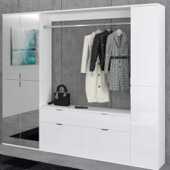 Wohnen Flureinrichtung Schrankwand 212x193x34 cm - Ejulia (dreiteilig)