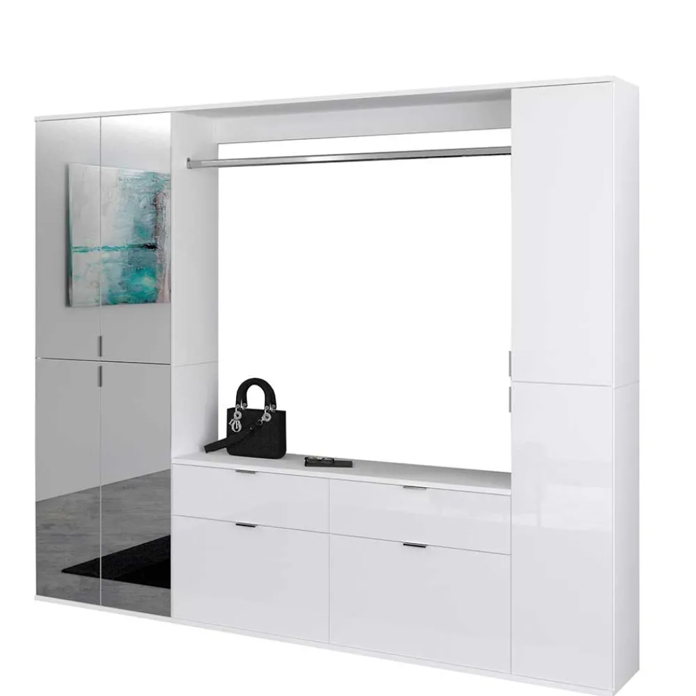 Wohnen Flureinrichtung Schrankwand 212x193x34 cm - Ejulia (dreiteilig)