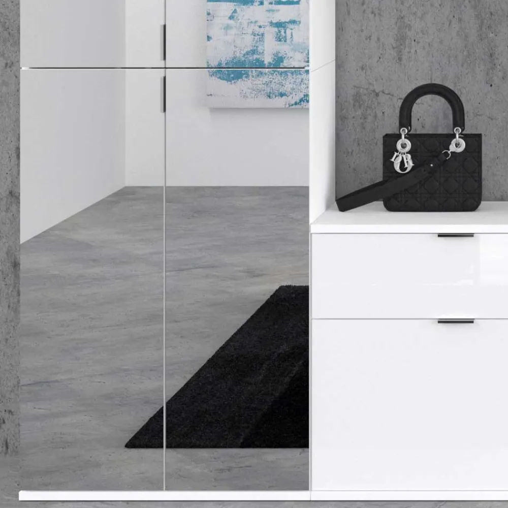 Wohnen Flureinrichtung Schrankwand 212x193x34 cm - Ejulia (dreiteilig)