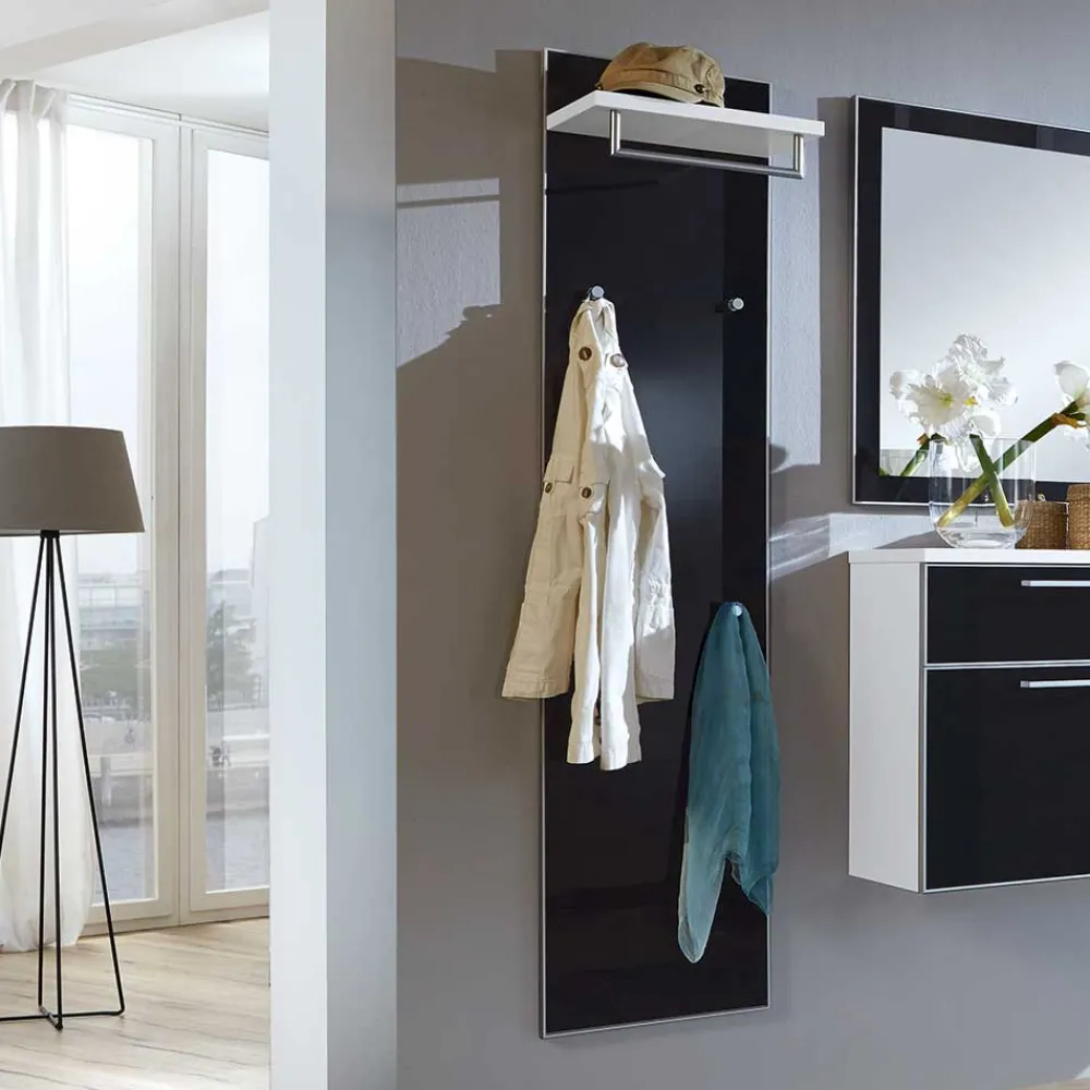 Wohnen Bürogarderoben*Flurgarderobe Liotra in Anthrazit Weiß