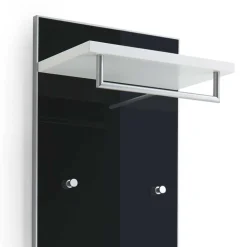 Wohnen Bürogarderoben*Flurgarderobe Liotra in Anthrazit Weiß