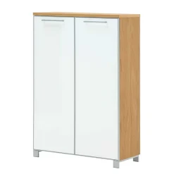 Wohnen Flurgarderobenset Wynoca in Weiß Glas beschichtet (fünfteilig)