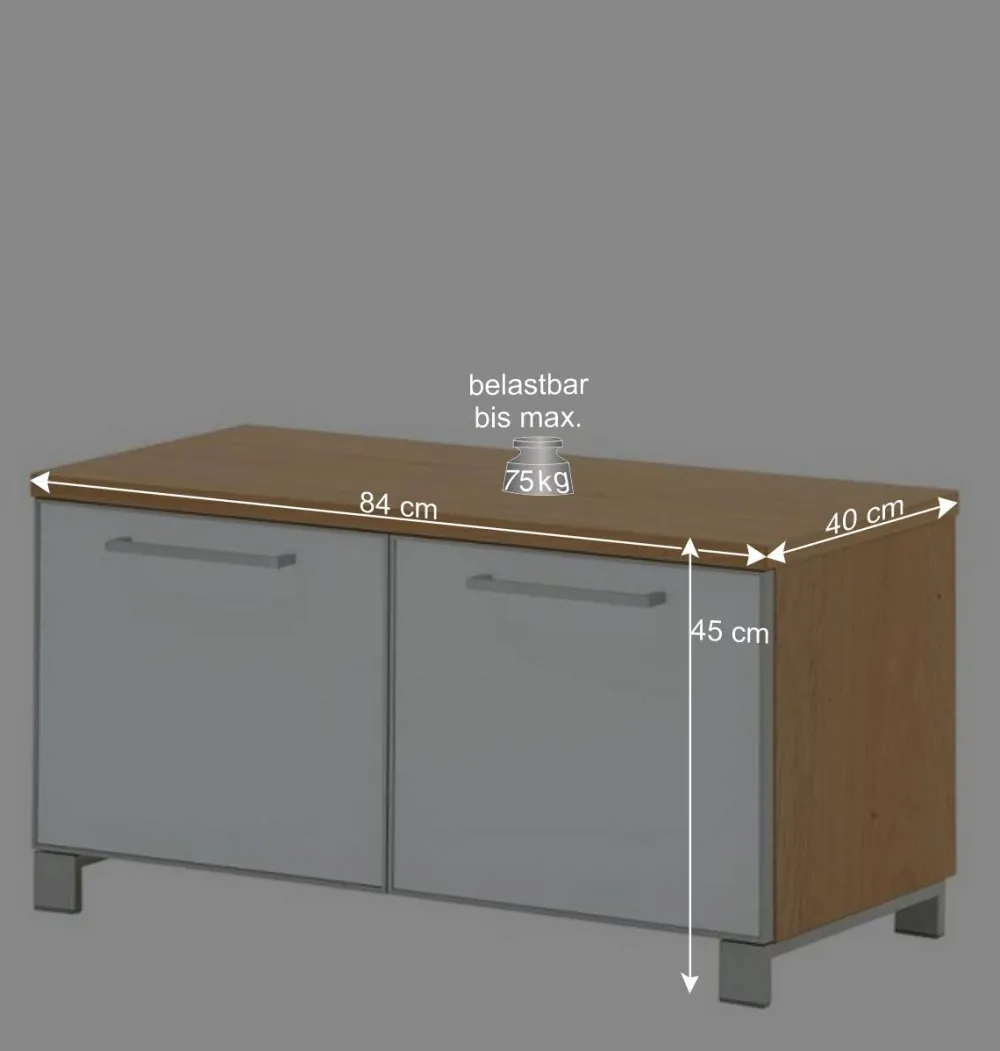 Wohnen Flurgarderobenset Wynoca in Weiß Glas beschichtet (fünfteilig)