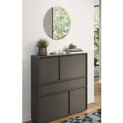 Wohnen Flurkommode und Spiegel Set - Flemingo (zweiteilig)