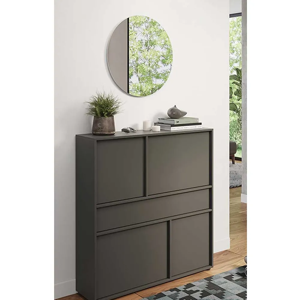 Wohnen Flurkommode und Spiegel Set - Flemingo (zweiteilig)