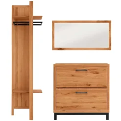 Wohnen Flurmöbel aus Kernbuche & Eisen - Dimphi (dreiteilig)