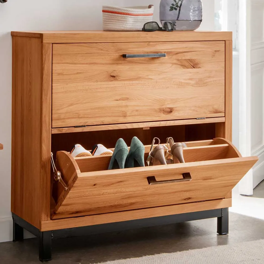 Wohnen Flurmöbel aus Kernbuche & Eisen - Dimphi (dreiteilig)