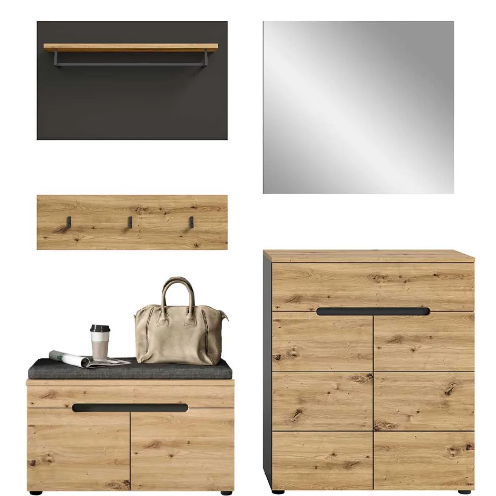 Wohnen Flurmöbel Kombination modern - Norja (fünfteilig)