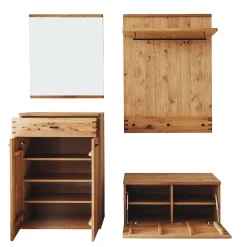 Wohnen Garderoben|Garderoben*Flurmöbel Kombination teilmassiv - Manaus (vierteilig)