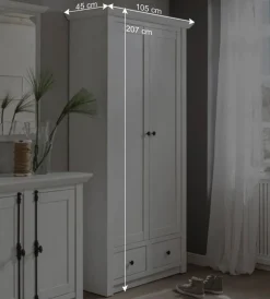 Wohnen Flurmöbel Set Chelles in Landhausstil (dreiteilig)