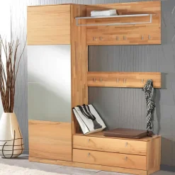 Wohnen Flurmöbel Set Coestra aus Kernbuche Massivholz (vierteilig)