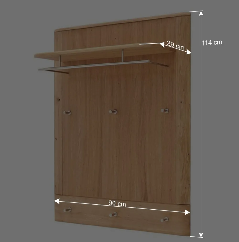 Wohnen Flurmöbel Set in Eiche Bianco - Mabasa (fünfteilig)