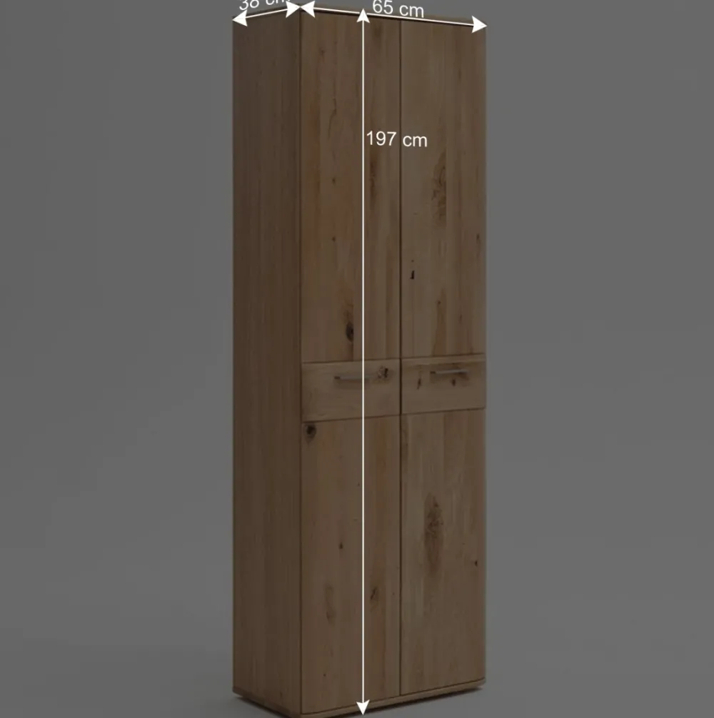 Wohnen Flurmöbel Set in Eiche Bianco - Mabasa (fünfteilig)