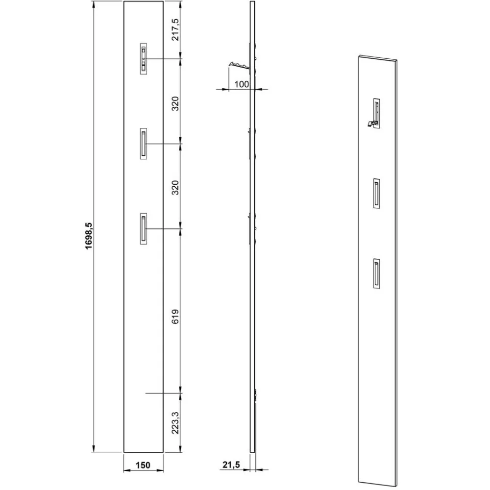 Wohnen Flurmöbel Set in modernem Design - Cuyano (dreiteilig)