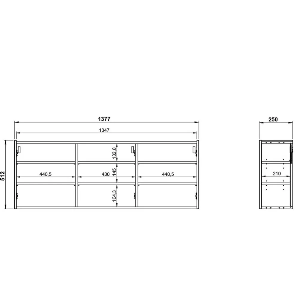 Wohnen Flurmöbel Set in modernem Design - Cuyano (dreiteilig)